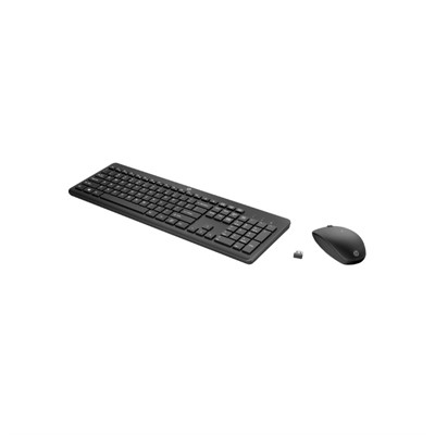 HP 235 Siyah Kablosuz Klavye Mouse Seti 2,4 GHz 1600 DPI (Pil Süresi 16 ay)